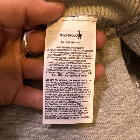 Smartwool Women's Recycled Terry Short Sleeve Hoodie Sweatshirt Gray Size XS - Picture 8 of 9